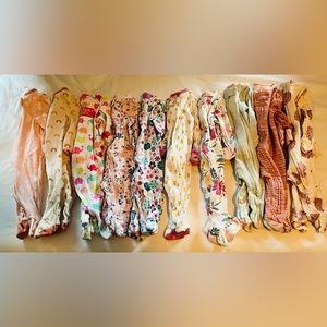EUC 10 Pairs, 0-3 Month Baby Girl Pajamas